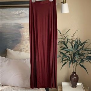 High waist leg slit maxi skirt